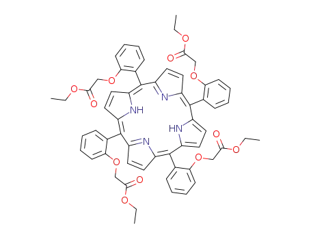 Molecular Structure of 127812-11-7 (5,10,15,20-tetrakis<2-(ethoxycarbonylmethoxy)phenyl>porphyrin)