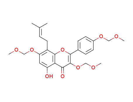 Molecular Structure of 143724-76-9 (DesMethyl Icaritin Tri-O-MethoxyMethyl Ether)