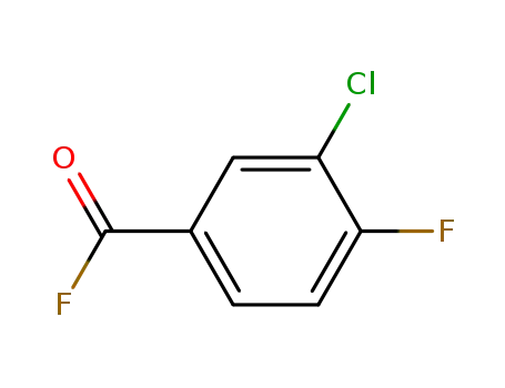 Molecular Structure of 80277-51-6 (3-CHLORO-4-FLUOROBENZOYL FLUORIDE)