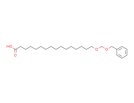 Molecular Structure of 141943-01-3 (Hexadecanoic acid, 16-[(phenylmethoxy)methoxy]-)