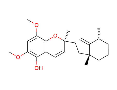Molecular Structure of 114466-75-0 (2H-1-Benzopyran-5-ol,2-[2-[(1R,3R)-1,3-dimethyl-2-methylenecyclohexyl]ethyl]-6,8-dimethoxy-2-methyl-,(2S)-)