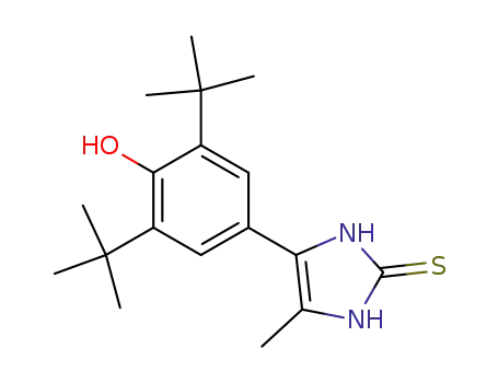 Molecular Structure of 84203-44-1 (2H-Imidazole-2-thione,
4-[3,5-bis(1,1-dimethylethyl)-4-hydroxyphenyl]-1,3-dihydro-5-methyl-)