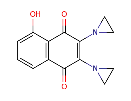 Molecular Structure of 120618-67-9 (1,4-Naphthalenedione, 2,3-bis(1-aziridinyl)-5-hydroxy-)