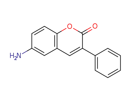 Molecular Structure of 21408-16-2 (2H-1-Benzopyran-2-one, 6-amino-3-phenyl-)