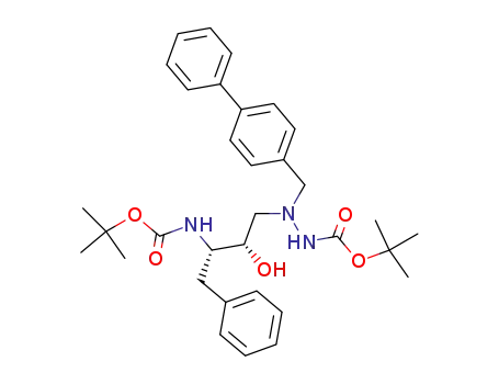 Molecular Structure of 191594-83-9 (1-(4-Biphenylyl)-5(S)-2,5-di[(tert-butoxycarbonyl)amino]-4(S)-hydroxy-6-phenyl-2-azahexane)