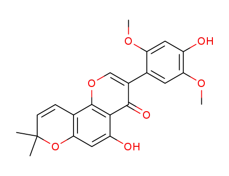 4',5-dihydroxy-2',5'-dimethoxy-2,2-dimethylpyrano<6,5-h>isoflavone