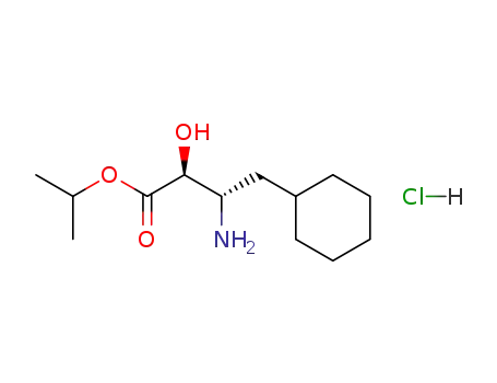 Molecular Structure of 115131-72-1 (isopropyl (2S,3S)-3-amino-4-cyclohexyl-2-hydroxybutyrate hydrochloride)