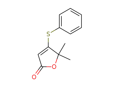 Molecular Structure of 77199-32-7 (5,5-dimethyl-4-(phenylsulfanyl)furan-2(5H)-one)