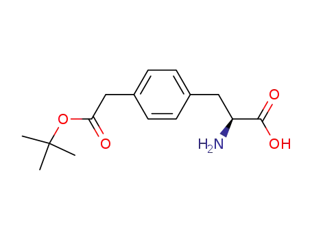 Molecular Structure of 222842-90-2 ((S)-2-amino-3-(4-(2-tert-butoxy-2-oxoethyl)phenyl)propanoic acid)