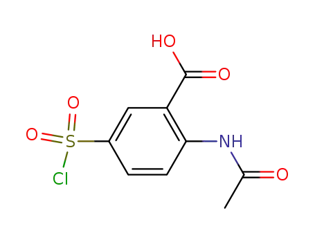 Molecular Structure of 181478-44-4 (Benzoic acid, 2-(acetylamino)-5-(chlorosulfonyl)-)