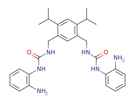 Molecular Structure of 246018-53-1 (4,6-diisopropyl-1,3-bis[methylene-(N'-2-aminophenylureylene)]-m-xylene)