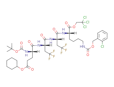 Molecular Structure of 266325-39-7 (Boc-Glu(OcHex)-Tfeg-Tfeg-Lys(ClZ)-OTce)