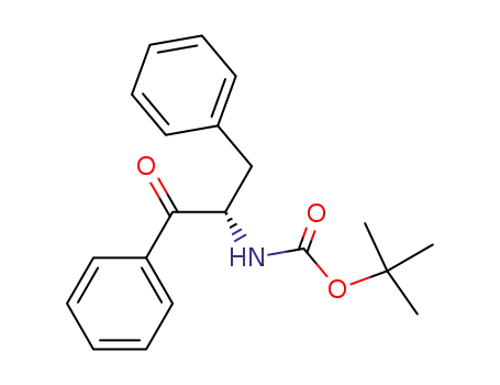 Molecular Structure of 202861-97-0 ((S)-2-(BOC-AMINO)-1,3-DIPHENYL-1-PROPANONE)