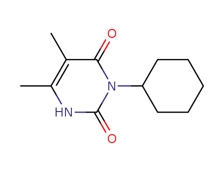 Molecular Structure of 16827-17-1 (2,4(1H,3H)-Pyrimidinedione,3-cyclohexyl-5,6-dimethyl-)