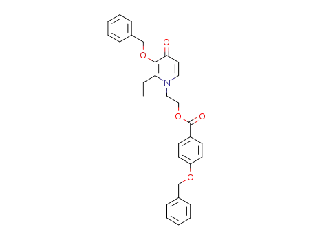 4-benzyloxy-benzoic acid 2-(3-benzyloxy-2-ethyl-4-oxo-4<i>H</i>-pyridin-1-yl)-ethyl ester