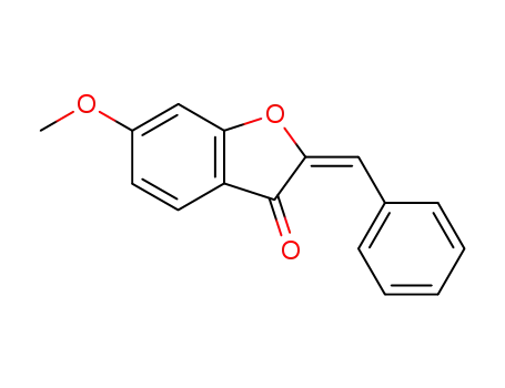Molecular Structure of 31356-10-2 (3(2H)-Benzofuranone, 6-methoxy-2-(phenylmethylene)-, (E)-)