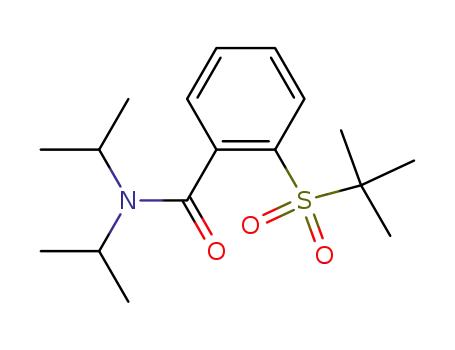 Molecular Structure of 155496-72-3 (Benzamide, 2-[(1,1-dimethylethyl)sulfonyl]-N,N-bis(1-methylethyl)-)