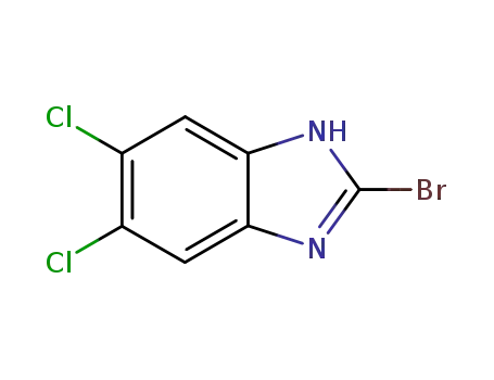 Molecular Structure of 142356-40-9 (2-BROMO-5,6-DICHLOROBENZIMIDAZOLE)