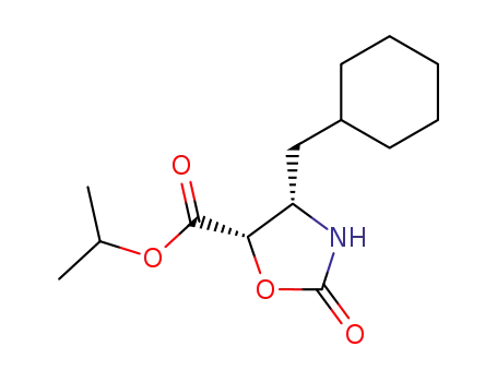 Molecular Structure of 126832-10-8 ((4S,5S)-4-(cyclohexylmethyl)-5-(isopropoxycarbonyl)-2-oxazolidinone)