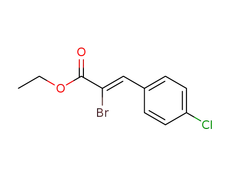 Molecular Structure of 478555-82-7 (2-Propenoic acid, 2-bromo-3-(4-chlorophenyl)-, ethyl ester, (2Z)-)