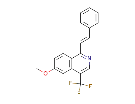 Isoquinoline, 6-methoxy-1-[(1E)-2-phenylethenyl]-4-(trifluoromethyl)-