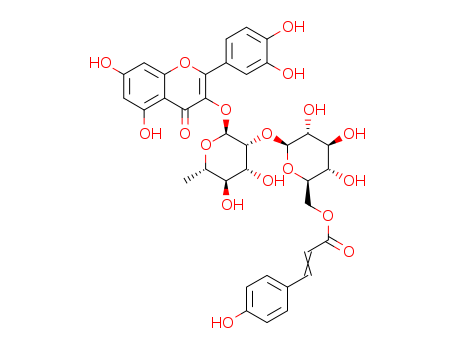 quercetin-3-O-[6′′′-O-p-coumaroyl-β-D-glucopyranosyl-(1→2)-α-L-rhamnopyranoside]