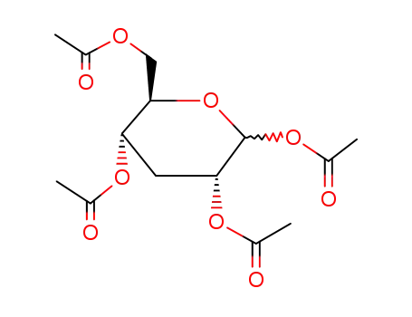 Molecular Structure of 5040-09-5 (1,2,4,6-Tetra-O-acetyl-3-deoxy-D-glucopyranose)