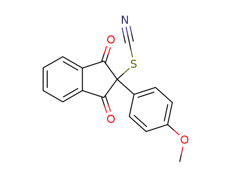 Molecular Structure of 7360-89-6 (Thiocyanic acid,
2,3-dihydro-2-(4-methoxyphenyl)-1,3-dioxo-1H-inden-2-yl ester)