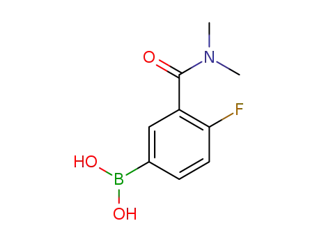 Molecular Structure of 874219-27-9 (3-(DIMETHYLCARBAMOYL)-4-FLUOROBENZENEBORONIC ACID)