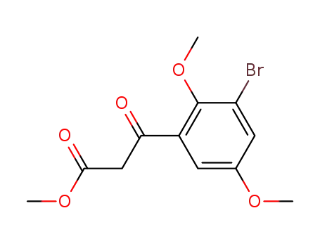 Molecular Structure of 286931-61-1 (methyl 3-(3-bromo-2,5-dimethoxyphenyl)-3-oxopropionate)