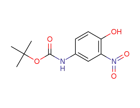 Molecular Structure of 197442-80-1 (2-nitro-4-(1,1-dimethylethoxycarbonylamino)phenol)
