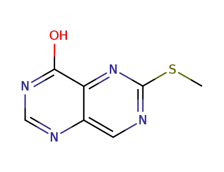 Molecular Structure of 98550-19-7 (6-(Methylthio)pyrimido[5,4-d]pyrimidin-4(1H)-one)