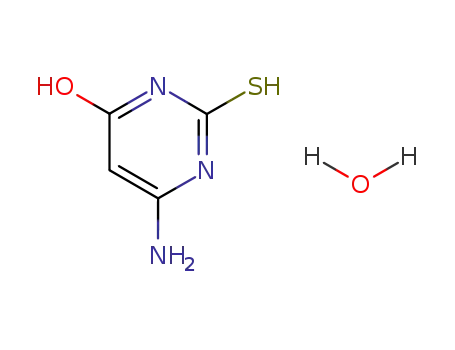 Molecular Structure of 65802-56-4 (4-Amino-6-hydroxy-2-mercaptopyrimidine monohydrate)