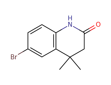 Molecular Structure of 135631-90-2 (6-Bromo-3,4-dihydro-4,4-dimethylquinolin-2(1h)-one)