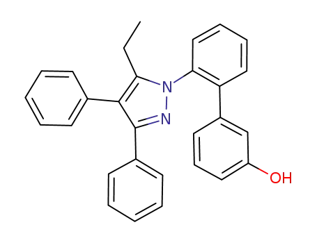 Molecular Structure of 710354-39-5 (2''-(5-ETHYL-3,4-DIPHENYL-PYRAZOL-1-YL)-BIPHENYL-3-OL)
