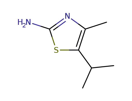 Molecular Structure of 18193-59-4 (5-Isopropyl-4-methyl-thiazole-2-ylamine)