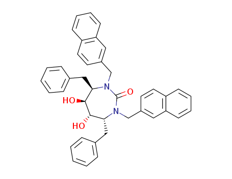 153244-86-1,XK 263,2H-1,3-Diazepin-2-one,hexahydro-5,6-dihydroxy-1,3-bis(2-naphthalenylmethyl)-4,7-bis(phenylmethyl)-,[4R-(4a,5a,6b,7b)]-; XK 263