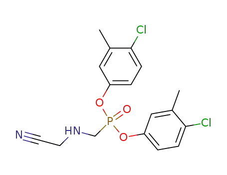 Molecular Structure of 80592-08-1 (Phosphonic acid, [[(cyanomethyl)amino]methyl]-,
bis(4-chloro-3-methylphenyl) ester)