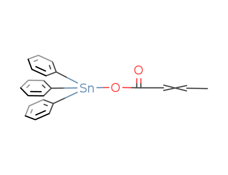 Molecular Structure of 172649-14-8 (Stannane, [(1-oxo-2-butenyl)oxy]triphenyl-)