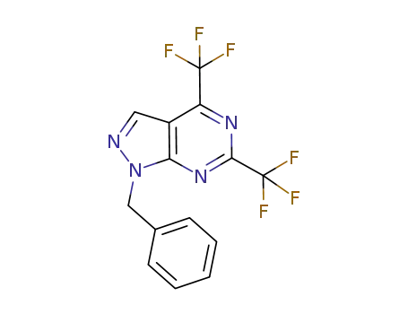 1-benzyl-4,6-bis(trifluoromethyl)-1H-pyrazolo[3,4-d]pyrimidine