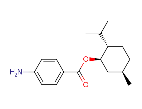 Molecular Structure of 5447-71-2 ((1R,2S,5R)-5-methyl-2-(propan-2-yl)cyclohexyl 4-aminobenzoate)