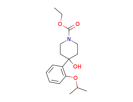 1-Piperidinecarboxylic acid, 4-hydroxy-4-[2-(1-methylethoxy)phenyl]-,  ethyl ester