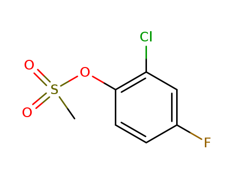 Molecular Structure of 106123-84-6 (Phenol, 2-chloro-4-fluoro-, methanesulfonate)