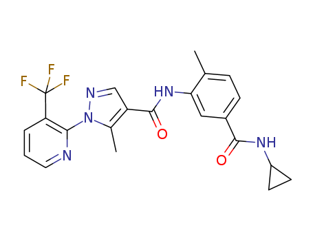 N-[5-(Cyclopropylcarbamoyl)-2-methylphenyl]-5-methyl-1-[3-(triflu oromethyl)-2-pyridinyl]-1H-pyrazole-4-carboxamide