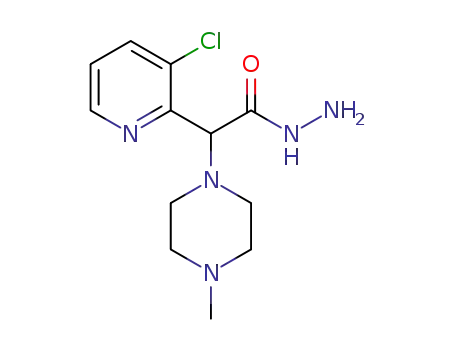 Molecular Structure of 1092477-88-7 ((+/-)-2-(3-chloro-2-pyridinyl)-2-(4-methyl-1-piperazinyl)acetohydrazide)