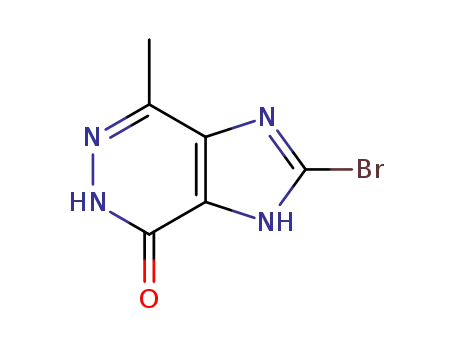 Molecular Structure of 813462-81-6 (4H-Imidazo[4,5-d]pyridazin-4-one,2-bromo-1,5-dihydro-7-methyl-(9CI))