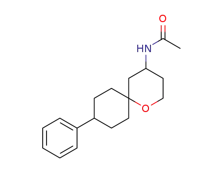 Molecular Structure of 1020085-28-2 (4-Acetylamino-9-phenyl-1-oxaspiro[5.5]undecane)