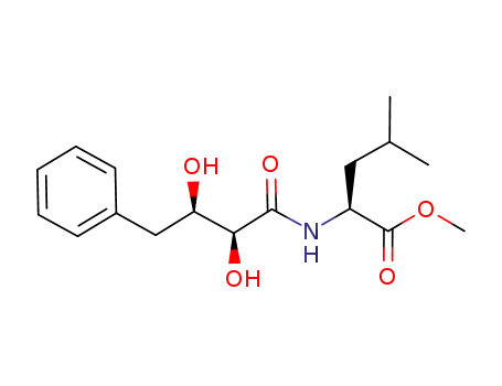 Molecular Structure of 1035609-29-0 (N-[(2S,3R)-2,3-dihydroxy-4-phenylbutanoyl]-L-leucine methyl ester)