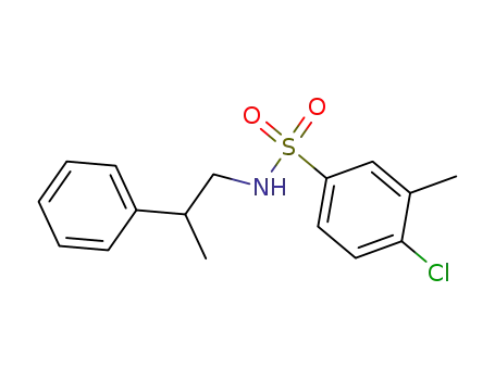 Molecular Structure of 126130-77-6 (3-[N-(4-chloro-3-methylbenzenesulfonyl)]amino-2-phenylpropane)