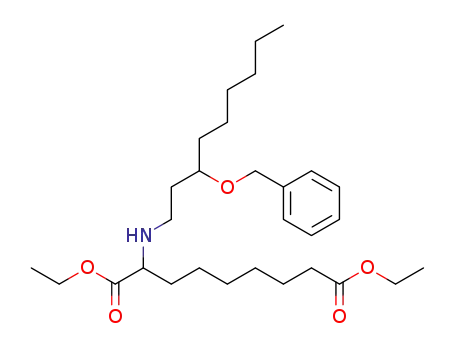 Molecular Structure of 60939-33-5 (Nonanedioic acid, 2-[[3-(phenylmethoxy)nonyl]amino]-, diethyl ester)